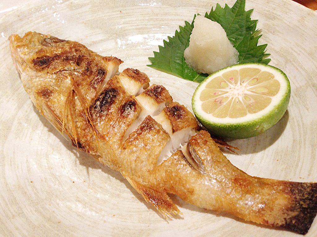 「至高の魚料理」魚虎：北九州市八幡西区　のどくろの塩焼き